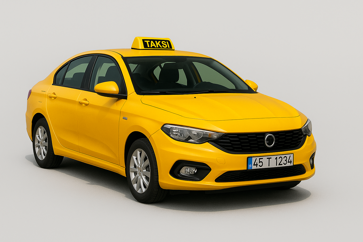 Modern sarı taksi aracı - TaksiPro güvenli ve konforlu taksi hizmeti